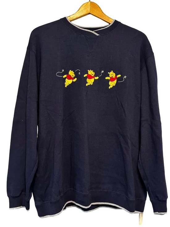 Disney Tops - VTG Winnie the Pooh Embroidered Sweatshirt SZ L Disney Crewneck Pullover Hunny